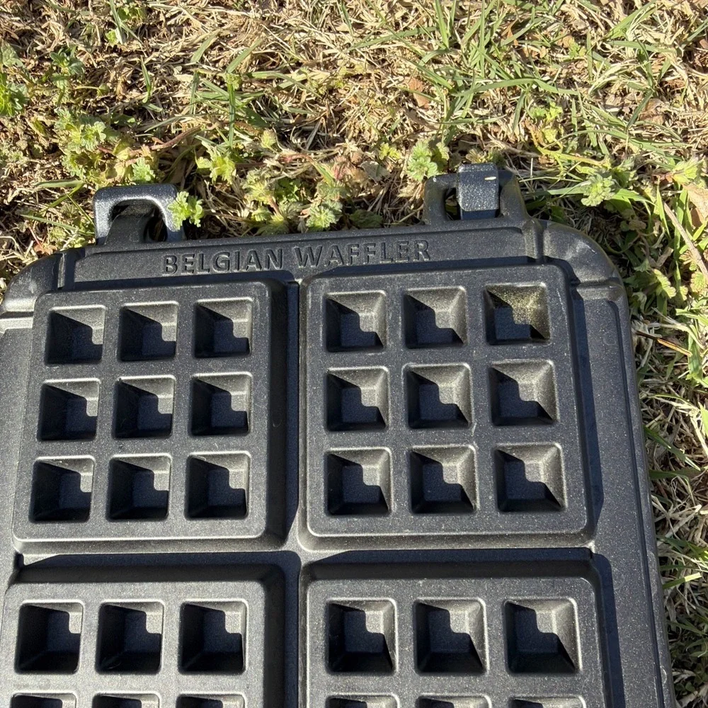 Vintage Nordic Ware Belgian‎ Waffler Stove Top Camping Waffle Iron Maker